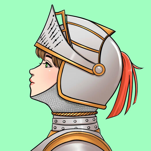 Knighted Helmet Girl